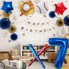 Baseball Balloons 7th Birthday Decorations for Boys, Baseball Party Decoration Baseball Sports Theme Party Supplies, 40 inch Foil Number Balloons Number 7 Balloon Blue Red White Sports Balloon Kits