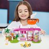 Finebely Dream Girls Friends City Café Building Toys Sets Role Play Coffee Shop Playset 240 Pieces Creative Coffee House Building Kit for Kids Aged 6-12