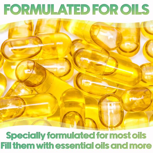 XPRS Nutra Size 00 Empty Vegan Capsules - 1000 Count Clear Veggie Capsules for Most Essential Oils - Empty Vegetable Pills - DIY Oil Filling