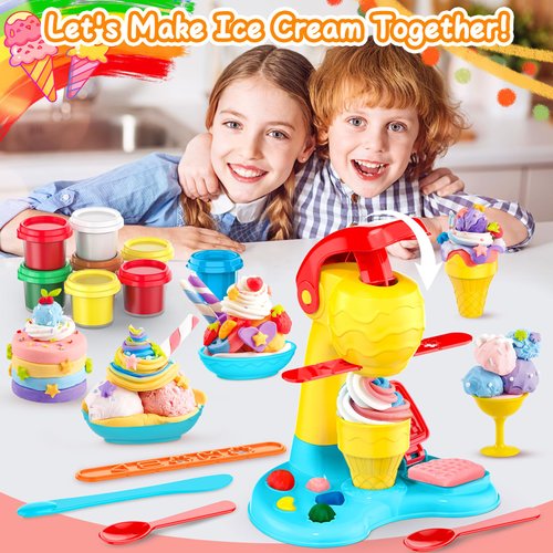 Playdough Sets for Kids Ages 4-8,Kids Toys for Ages 5-7 8-13,Toys for 3 4 5 6 7 8 Year Old Girl Gifts,Arts and Crafts for Kids 4-6,Christmas Birthday Gifts for Boys Girls