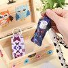 FREEBLOSS 2Pcs Chapstick Holder Keychain 1.5x3.8'' Lip Balm Holder Keychain Lightweight Lipstick Sleeve Pouch with Butterfly Pattern for Women Girls