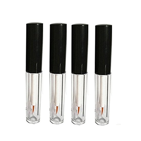 LASSUM 4 PCS Empty Plastic Eyeliner Tube Container Refillable Eyelash Growth Oil,Mascara, Eye Gloss Liquid Tube Bottle, 5 ML