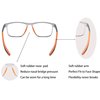 JOON-joon Reading Glasses Men 2 Pairs Sports Style Comfortable and Flexible Blue Light Blocking Readers for Men+1.5