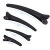12 Pcs Matt Black Styling Hair Clips Plastic Alligator Hair Clips Professional Hair Clamp for Salon Hair Styling Sectioning (Small)