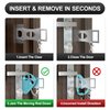 Portable Door Lock, Hotel Door Locks for Travelers Metal, Prevent Unauthorized Entry, Apartment Essentials, Home Security, Traveling Essentials, Blue