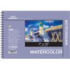PRO ART Watercolor Paper, 7-inch x 10-inch, 15 Sheet Spiral Bound Pad, White