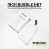 TODOKU Japan Rich Bubble Face Wash Soap Net, 4 Layer Mesh, Marshmallow Whip Maker (TURQUOISE)
