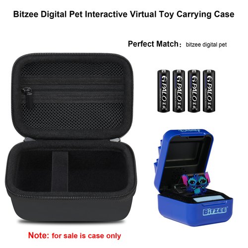 Elonbo Carrying Case for Bitzee Disney/Bitzee Magicals/Bitzee Interactive Toy Digital Pet, Bitzee Interactive Virtual Toy Storage Bag, Electronic Pets Toys Travel Cover Organizer Holder, Black