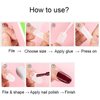 Square Nail Tips Half Cover 500Pcs Clear Acrylic Nails French Short False Nails with Box (Natural)