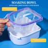 Teenitor Soak Off Bowl Nail Soaking Bowl Acetone Proof, Soak Off Gel Polish Remover Bowl, Dip Powder Remover Tools with Cuticle Pusher Peeler Cuticle Oil Nail File Nail Buffer Manicure Bowl for Hand