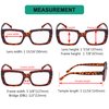 Eyekepper 4 Pack Stylish Reading Glasses Women - Oversized Square Readers Tortoise