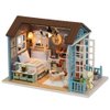 TuKIIE DIY Miniature Dollhouse Kit, 1:24 Scale Wooden Mini Doll House Accessories with Furniture for Kids Teens Adults(Forest Times)