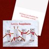Marshmallow Snowmen Holiday Card Pack / 25 Seasonal Greeting Cards Including Envelopes/Whimsical Winter Happiness Food Design And Joyful Wishes Note