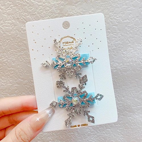 Snowflake Hair Clips for Girls Christmas Hair Accessories Hair Barrettes for Hair Styling Hairpin (B)