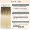 Tape in Hair Extensions Light Brown Mix with Platinum Blonde 14 Inch 50 Grams 20pcs Hair Extensions Tape Natural Soft Silky Straight Tape in Human Hair Extensions Natural Soft Tick Extensions