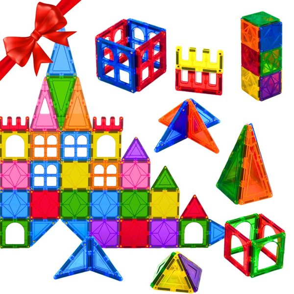 TOYLI Magnet Tiles Building Blocks for Kids 32 Pieces Magnetic Educational Learning STEM
