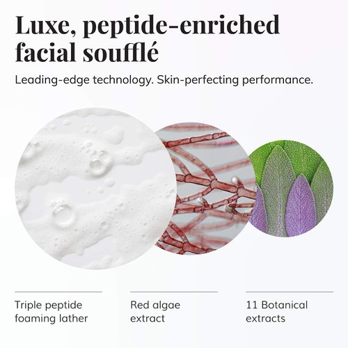 Le Mieux Peptide Foam Cleanser - Age Defying Face Wash with Marine Collagen & 3 Peptides for Glowing Skin, Foaming Cleanser for Dry Skin, No Parabens or Sulfates (6 oz / 180 ml)