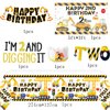 Construction Birthday Party Supplies for 2 Year Old Boy, 2nd Birthday Decorations For Boys, include- Backdrop, Cake, and Cupcake Toppers, Balloons, Cupcakes Wrappers, Banner