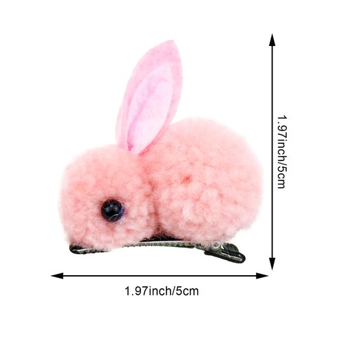 10 PCS Cute Stuffed Bunny Hair Clips Elastic Plush Animal Rabbit Scrunchies Bunny Ponytail Holders Hair Band Hair Accessories for Women Girls