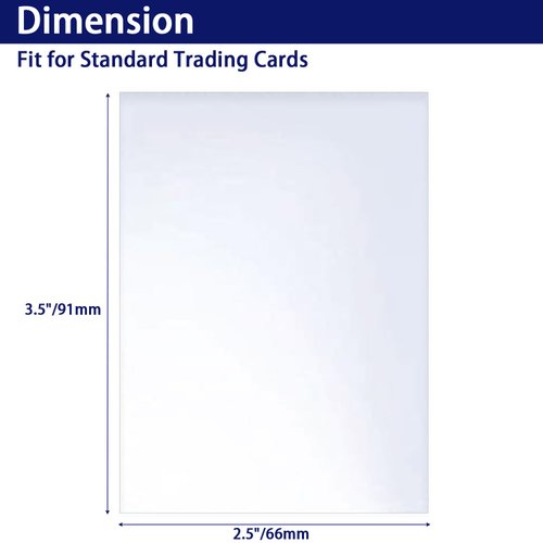 100 Pcs Soft Trading Card Sleeves, Top Loading Penny Card Sleeves for Standard Cards 2.5" X 3.5"，Ultra-Clear Card Protector for Game Cards, Baseball,Sports Cards,Mini Photos