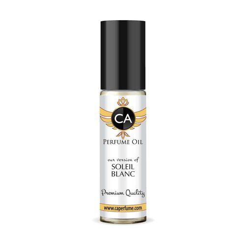 CA Perfume Impression of T. Ford Soleil Blanc For Women & Men Replica Fragrance Body Oil Dupes Alcohol-Free Essential Aromatherapy Sample Travel Size Concentrated Long Lasting Roll-On 0.3 Fl Oz/10ml