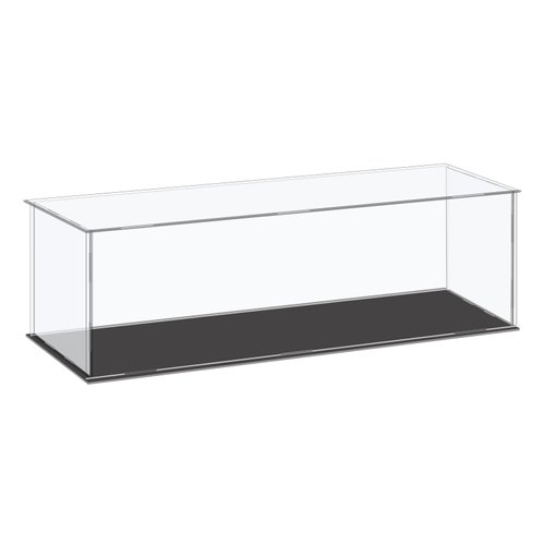 MECCANIXITY Acrylic Display Case Plastic Box Cube Storage Box Clear Small Assemble Dustproof Showcase 14.1x4.3x4.1 Inch for Collectibles Items