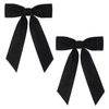 2PCS Black Velvet Hair Bows Hair Clips 5" Big Fall Alligator Clips Hair Accessories for Women Girls Toddlers Kids