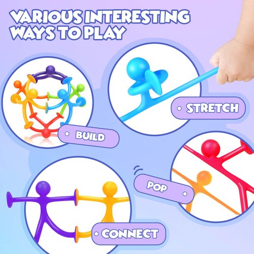 Suction Toys Sensory Fidget Toys for Kids: 21 Pack Suction Cup Toys Fidget Toys for Party Favors Classroom Prizes Travel Toys - Sensory Toys for Kids with Autism ADHD Calming