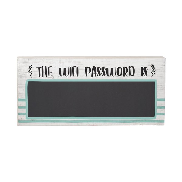 Simply Said, INC WiFi Chalk Board Sign - The WiFi Password Is (Blank) - 12 x 5.5 inch Erasable Wifi Chalkboard Sign - WiFi Sign for Guests - CHT1010