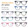 Outray 2 Pack Kids Computer Blue Light Blocking Glasses for Boys and Gilrs Age 3-12 Anti Eyestrain (Set Green+Blue, 46)