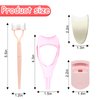 Juome 4 in 1 Eyelash Applicator Tool Kit, False Lash Clip Applicator Portable Eyelash Curlers Eyelash Separator Tool Mascara Comb Lash Buddy Set for Women Girls