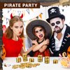 Hanaive 100 Pcs Plastic Gold Coins Fake Gold Coins Pirate Coins Golden Play Coins Spanish Doubloons St. Patrick's Toy Coins for Kids Pirate Party, Treasure Hunt Board Game and Party Favors(Classic)