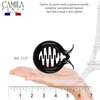 Camila Paris CP3294 French Hair Clip for Women, Girls Round Fish Hair Claw Clips Ponytail Holder Fashion Durable and Styling Hair Accessories for Women, Strong Hold No Slip Grip, Made in France