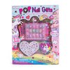 Hot Focus Pop Nail Glitz - 3D Unicorn Nail Art Kit for Girls - 65 Piece Set Includes 3D Press on Nails, Nail Stickers, Nail File and Ring