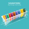 10 Professional Hair Clipper Guards Cutting Guides Fits for Most Wahl Clippers with Organizer, Color Coded Clipper Combs Replacement - 1/16" to 1"