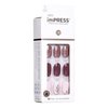 KISS imPRESS No Glue Mani Press On Nails, Design, 'Reset', Multicolor, Short Size, Oval Shape, Includes 30 Nails, Prep Pad, Instructions Sheet, 1 Manicure Stick, 1 Mini File