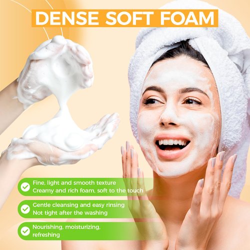 Silvercell Turmeric Facial Cleanser, Turmeric Face Wash, Glow Wash Facial Cleanser Easy to Use, Foaming Facial Cleanser Deep Cleaning Turmeric Foaming Face Wash Moisturizing for All Skin (1)