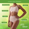 Lipo Applicator Body Wrap With Guarana, Green Tea, and Seaweed Wraps Works for Stomach Belly Legs Arms Abdomen. 6 Wraps + Gel