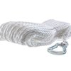 Attwood 11714-2 Hollow Braided Polypropylene Anchor Line 1/4" x 50', White