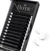 Befer Beauty Volume Lash Extensions 0.07D, Mix-15-20mm Eyelash Extension Matte Black, Easy Fan Volume Lashes Fluffy Matte Black Soft, D Curl Self Fanning Lash Extension Professional Eyelash Extensions