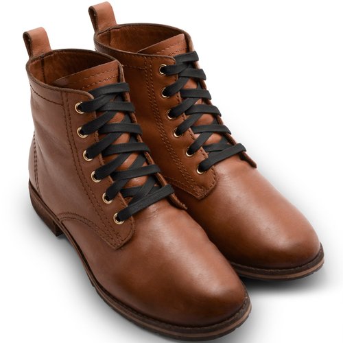 Miscly Flat Waxed Cotton Boot Laces Shoelaces [1 Pair] 1/4″ Wide (54″ (137cm), Black)