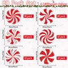 Wiooffen 80Pcs Christmas Peppermint Candy Paper Plates Party Supplies 9Inch Red White Candy Mint Tableware Christmas Dinner Dessert Plate Disposable Dinnerware Decorations for Holiday Xmas Theme Party