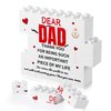 Gifts for Dad，Cool Dad Birthday Gifts from Daughter Son，Engraved Block Puzzle 3.9x3.3 inch-Personalized Christmas Stocking Stuffers for DaD (for Dad)