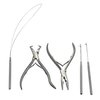 5PC MIRACLE Microlink Hair Extension Pliers Set – Beading Tools Kit for Hair Extensions with Beads Closer & Remover Tool