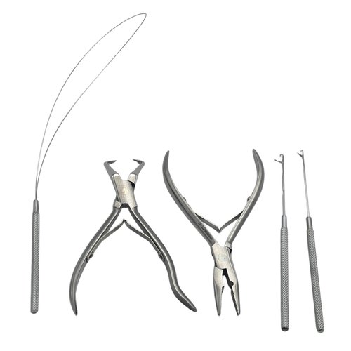 5PC MIRACLE Microlink Hair Extension Pliers Set – Beading Tools Kit for Hair Extensions with Beads Closer & Remover Tool