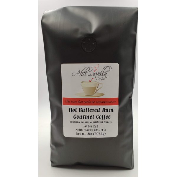 Ahh..Cupella Premium Gourmet Hot Buttered Rum Flavored Whole Bean Coffee, 32oz bag