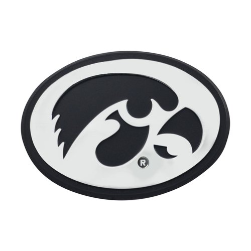 FANMATS 14905 Iowa Hawkeyes 3D Chrome Metal Auto Emblem