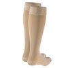 Truform 20-30 mmHg Compression Stockings for Men and Women, Knee High Length, Dot Top, Closed Toe, Beige, Small