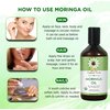 Organic Veda Moringa Oil - Pure Cold Pressed Organic Moringa Seed Oil - Natural Face Oil for Women, Moisturizing Hair Oil - Virgin Moringa Oleifera Oil for Skin, Body, Scalp Care & Nails - 16 fl.oz