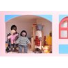 Jzszera Wooden Dollhouse People of 7 Pcs Family Figures with 2 Pets (Dog and Cat) for Girls Toddler Kids Dollhouse Accessories Toy
